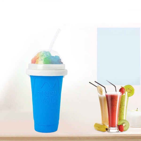 Smoothie Cup, Glas Cup, Summer Milkshake Slush Cups blå