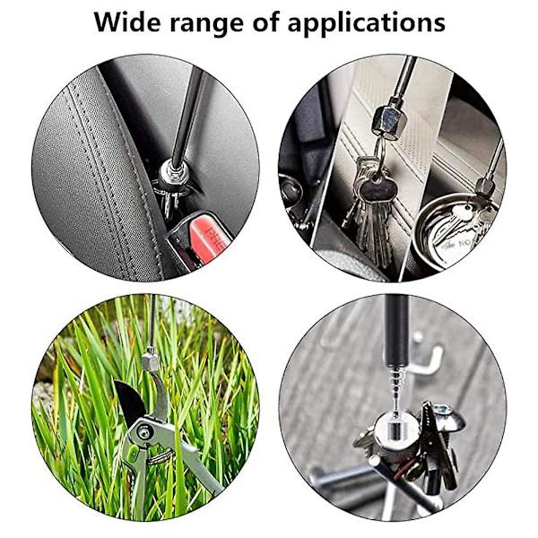 2pack Magnetic Telescopic Rod, Telescopic Magnetic Pick Up, silver