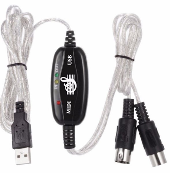 MIDI Cable Converter PC till Music Keyboard Adapterkabel