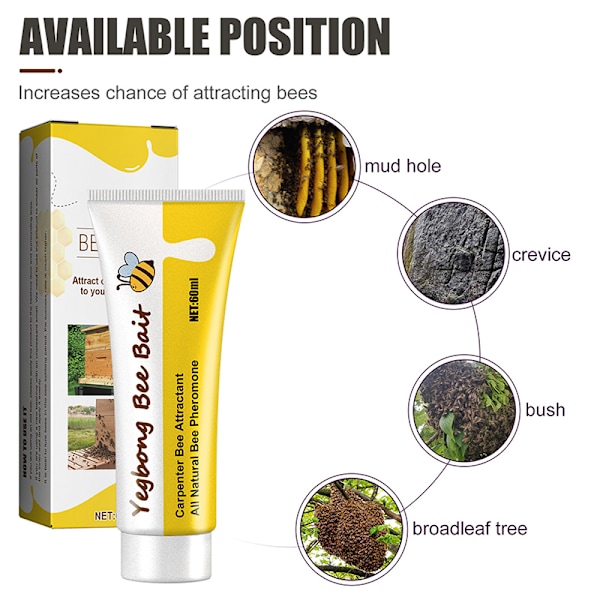 60 ML Biburbete Verktyg Biodlingsdrag lockande Swarm Bee T