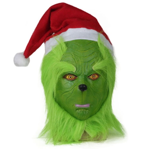 Christmas Grinch Grinch Mask Handskar Julfest rekvisita handskar with hat