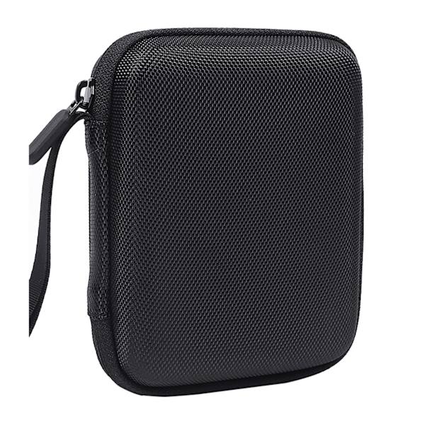 Case Bärbar Hållare Dragkedja Läder Pick förvaringsväska svart 15*12*5,5 cm black