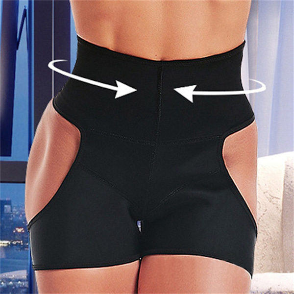 Höftformade rumpor Push Up High Waist Slimming Shapewear Black M Apricot 4XL