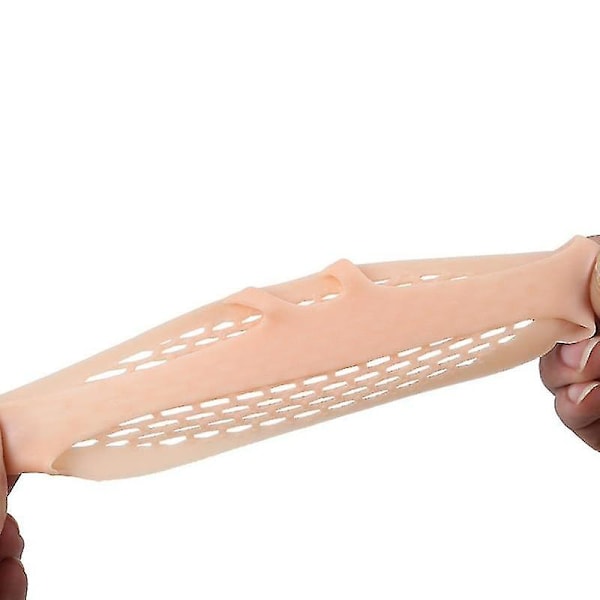 Elastiska Högklackade Silikongel Framfotskuddar Vita