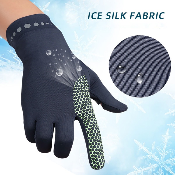 Sommar Anti-UV Ice Silk Thin Halkvante Black Black