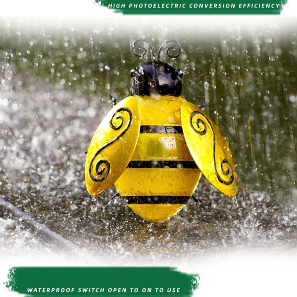 Ny Solar Bee Light Söt Honey Bee Led Lawn Dekorativ Lampa röd 15*11*8cm yellow