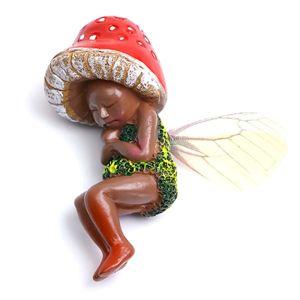 Fairy Staty Sovsvamp Resin Ornament