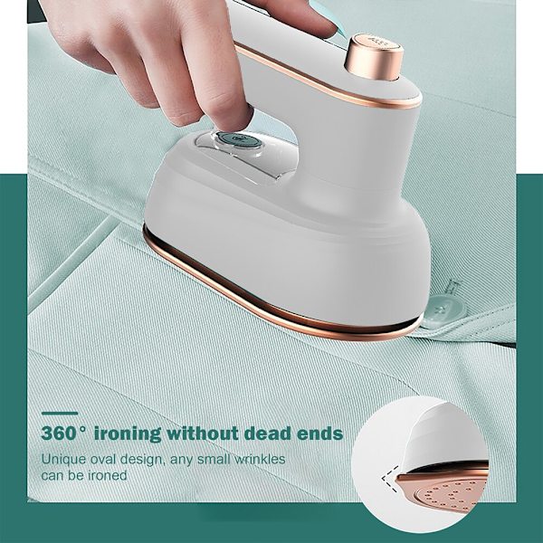 Mini Steam Iron Portable Garment Steamer vit white