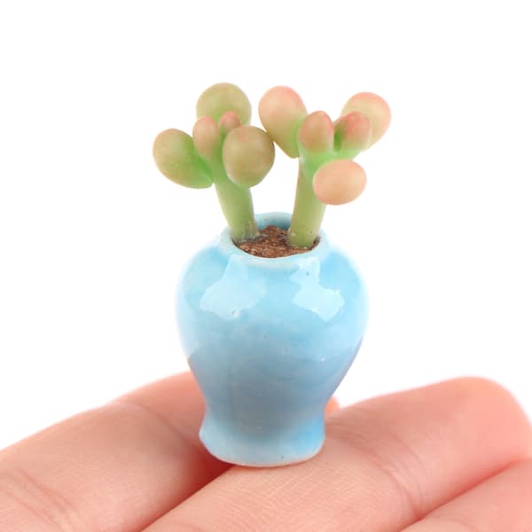 Dockhus Miniatyr krukväxt suckulent Pot Ornament
