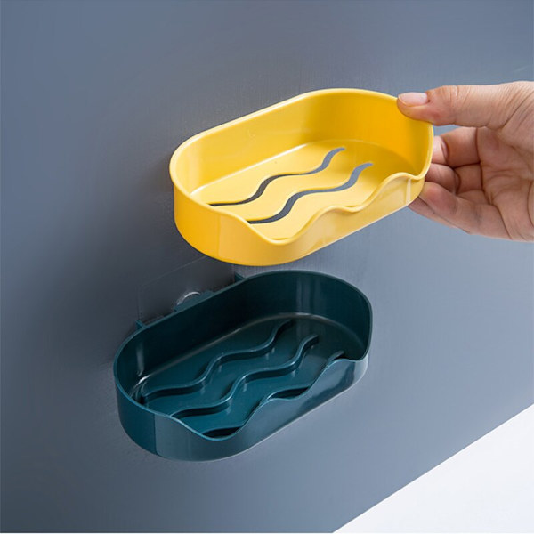 Tvål Skål Badrumstillbehör Dränering Tvål Box blå 14*8*3 cm blue