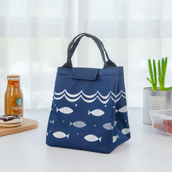 Bärbar förvaring Isolerad lunchpåse Varmväska Picknickhandväska Mörkgrå