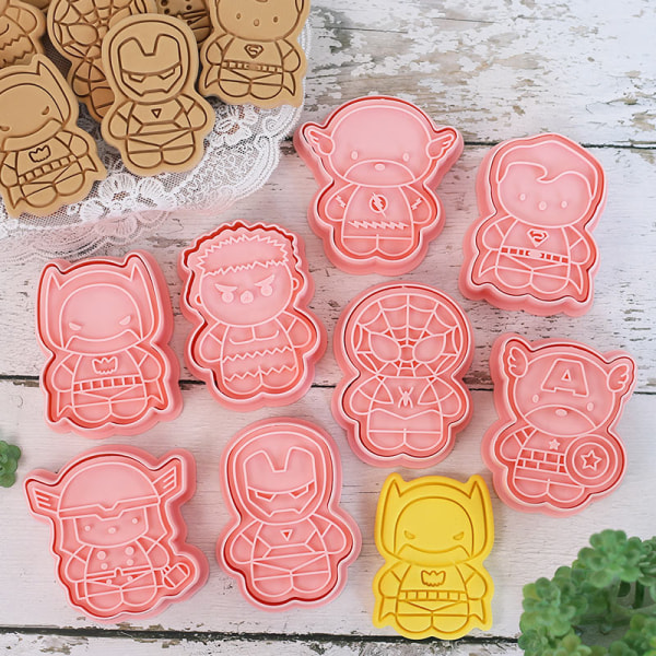 8 st Anime Plast Cookie ter Biscuit ter Kex molds