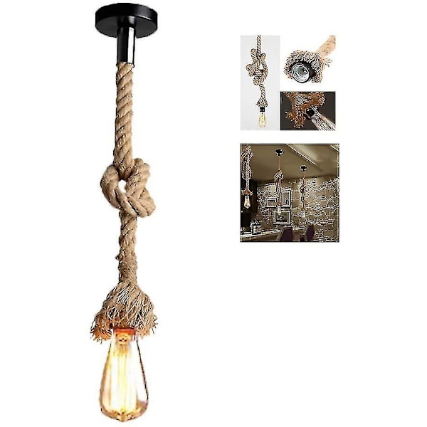 Hamp Rope Chandelier Retro Hamp Rope Chandelier Restaurang Bar Café Skåp