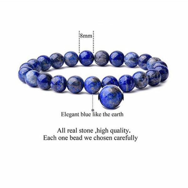 8mm Lapis Lazuli Armband Buddha Beads Energiarmband