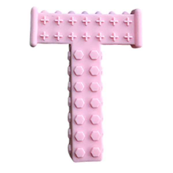 Sensoriska tuggrör Leksaker för barn T Shape Oral Motor Tool Blå Pink
