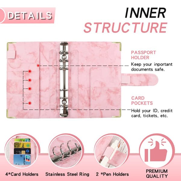 A6 Budget Pärm Kontantkuvert Planner System Organizer med Bu Style2 A7 Style2 A9
