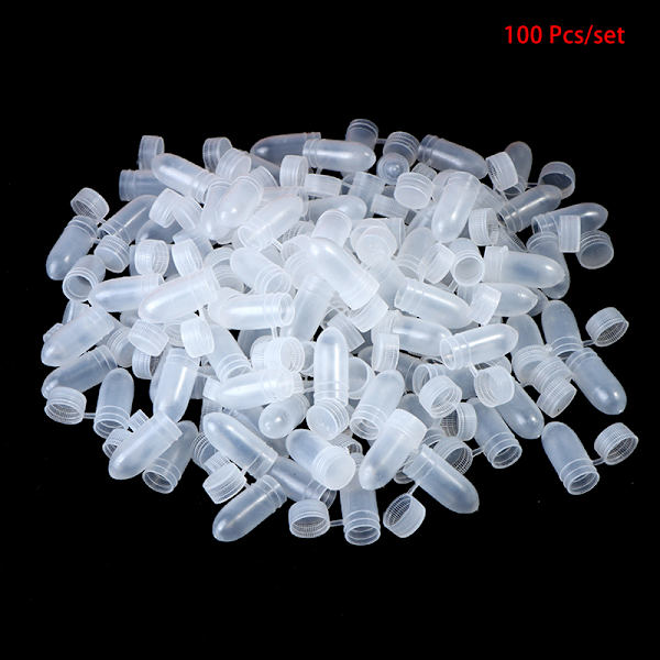 100 st Bärbar Flip Lock Transparent Kapselförvaringsbehållare onesize