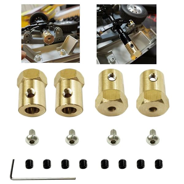 4 set 5 mm till 12 mm hexagonal expansionsadapterkombinator