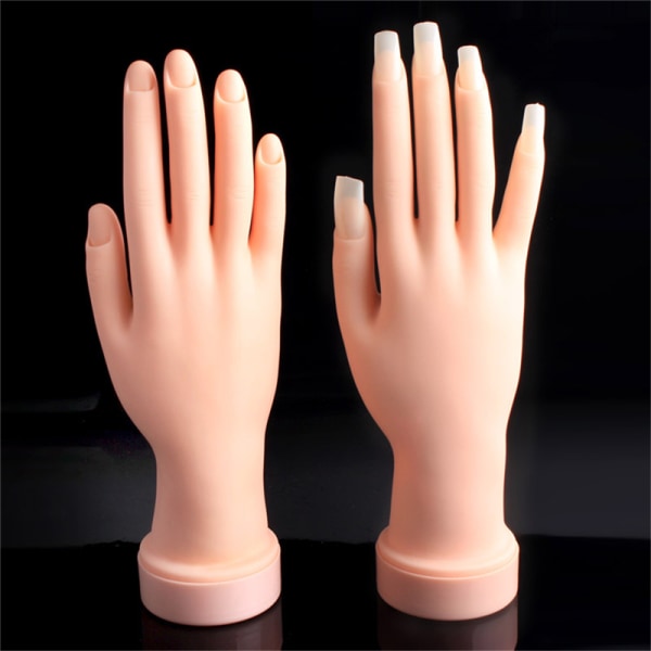 Hand för nail art och visning av rörlig övning Nail T