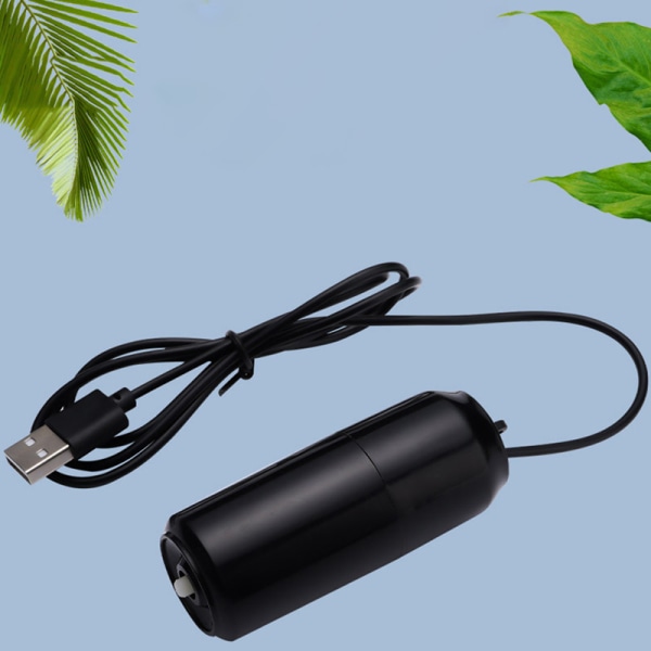 Bärbar akvarium syreluftpump Fish Tank USB Silent Air Comp Svart Black