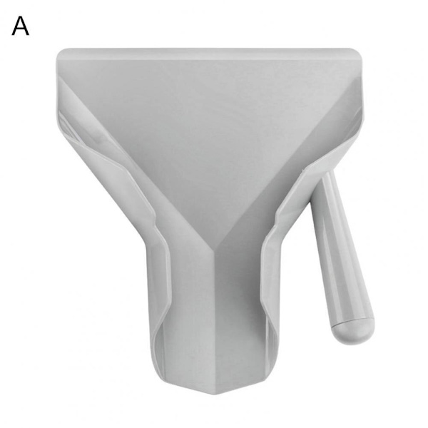 Grå Slitstark Plast Pommes Frites Lastare Chip Packing Spade grå Dubbelhandtag Double handle