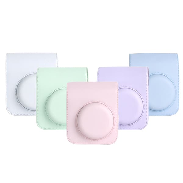 För Instax Mini 12 Case PU Case Trave Bag Grön Blue