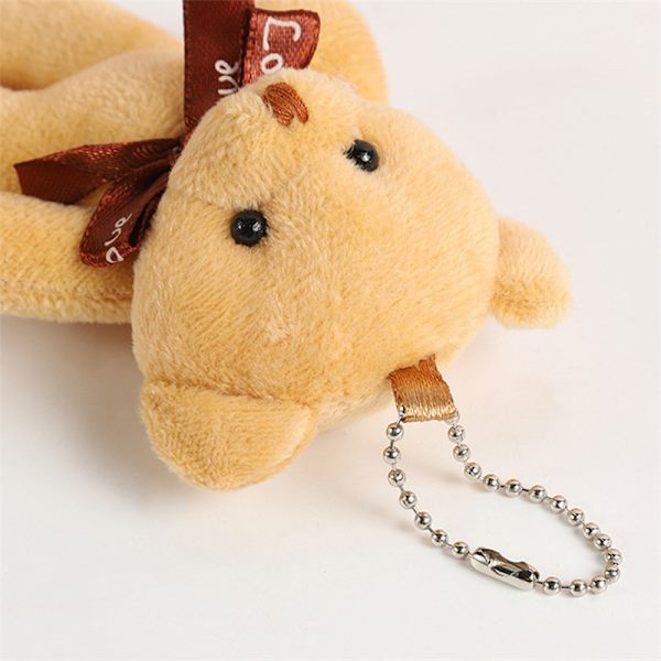 Teddy Bear Plyschleksaksnyckelring och Siamese Bear Small Gift Keycha Blue Beige