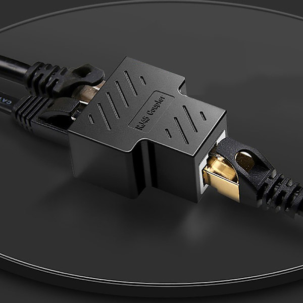 1 till 2 sätt RJ45 hona splitter Ethernet-nätverkskabel