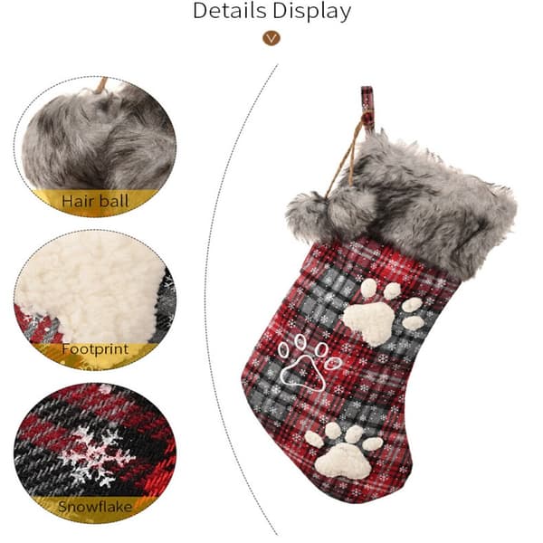 Julstrumpor Navidad Gnomes Sock Present Barn Godispåse klo 48*21cm claw