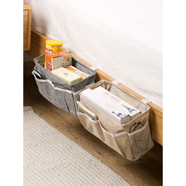 Tvättförvaringskorg för diverse hemcontainer khaki 31x12x17cm dark gray