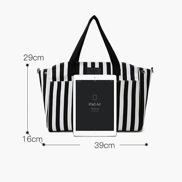 Stor kapacitet skötväska Vattentäta mumieväskor svart+vit 39*16*29cm brown+white