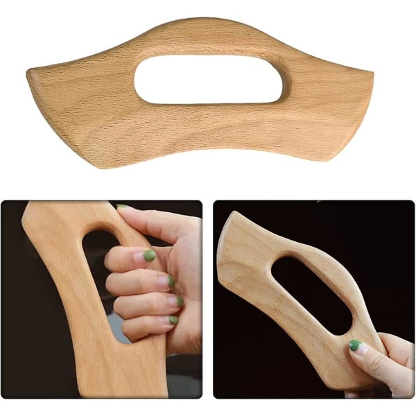 Trä Gua Sha Tool Terapi Massage Tool Lymfdränage