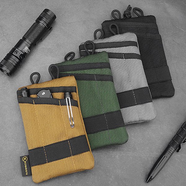 Tactical EDC Pouch Mini Plånbokskort Nyckelbälte Midjepaket Portabl Svart Light gray