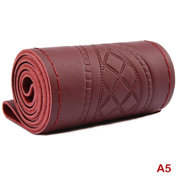 Bilratt i läder Four Seasons cover Svart Wine red