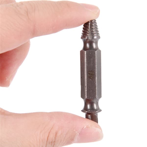 4st Speed ​​Out Screw Extractor Borr med Box Bits Verktyget trasigt Silver 4st