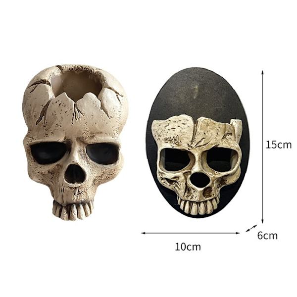 Ljusstake Ljus Harts Skull Skull Ornament skalle halvansikte skull