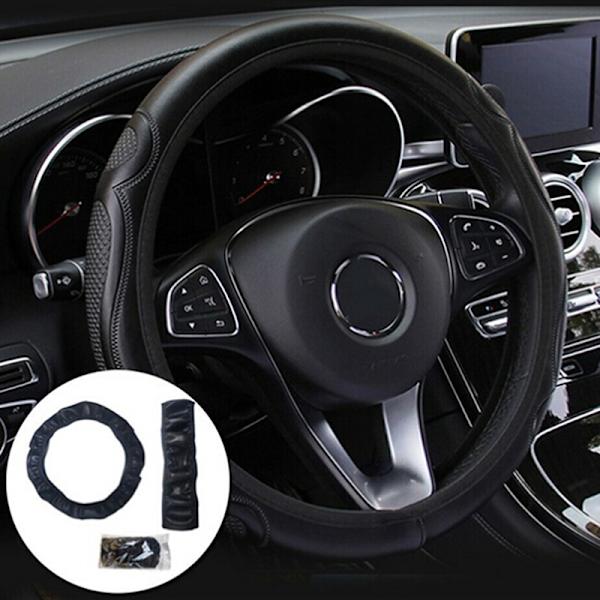 Universal Auto Car Rat Cover Läder Andas Anti Black One Size