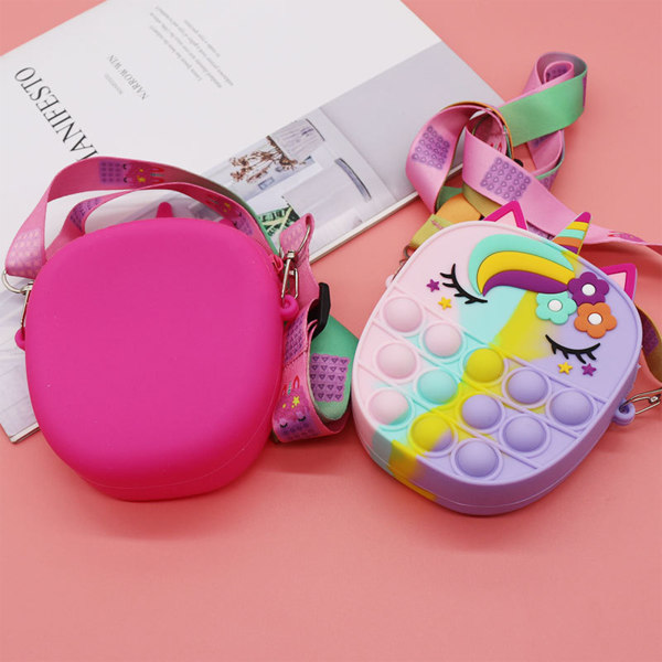 Push Bubble Sensory Bag, Pop Fidget Toys Axelväska