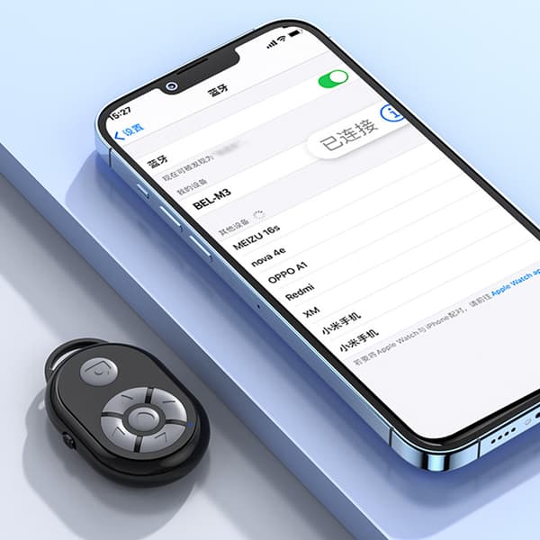 Bluetooth fjärrkontroll för videokamera för iPhone Android Svart White