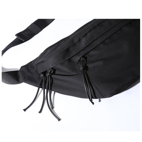 Multifunktions överdimensionerad Fanny Pack vattentät Oxford bröstväska svart 47*6*24cm black