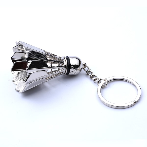 Creative Metal Badminton Keychain 3D Badminton Competition Souvenir Keychain