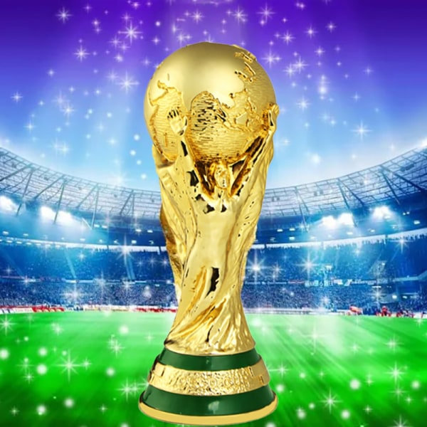 World Cup Soccer Trophy Resin Replica Trophy Modell Fotbollsfläkt 27cm 13cm