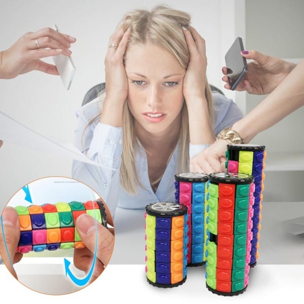 Magic Cube Stress Reliever Tredimensionella leksaker färgglada 3nivåer 7levels