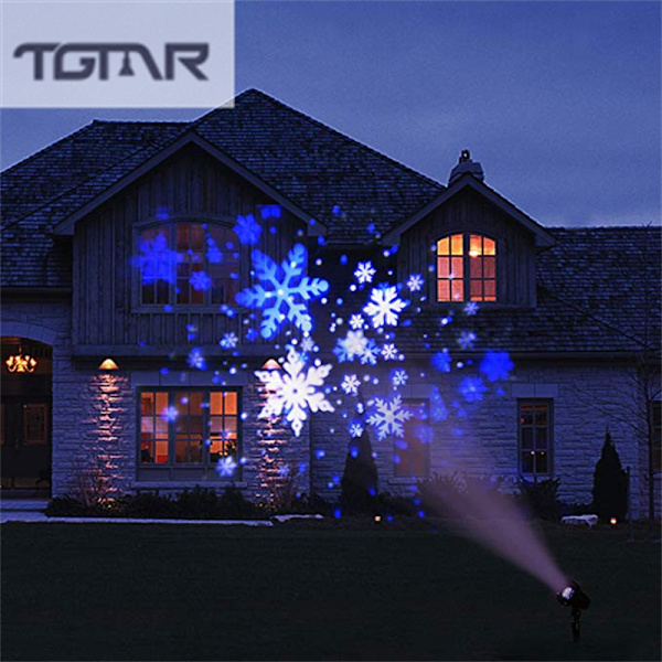 Mini LED Christmas Snowflake Projector Light med fjärrkontroll with remote control
