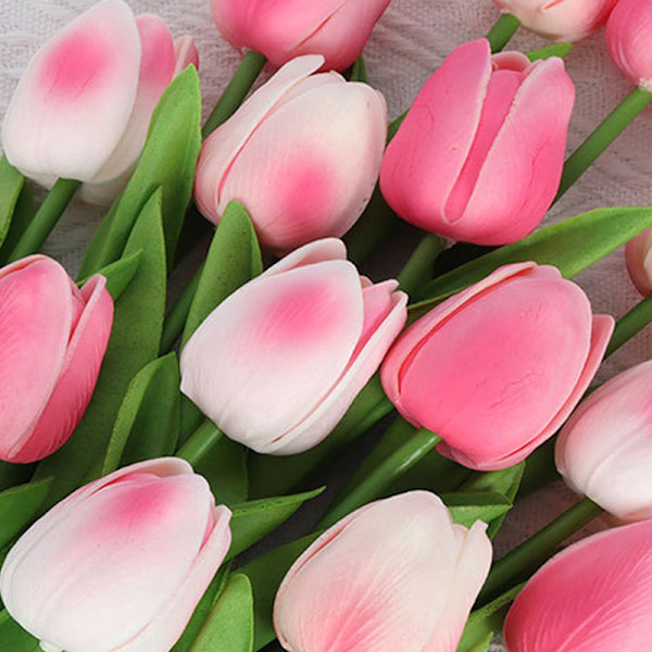 5 st Tulip PU konstgjord blomma Real Touch Bukett B C