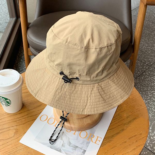 Sommarhatt Vattentät Bucket Hats Vikbar Justerbar Röd Gray
