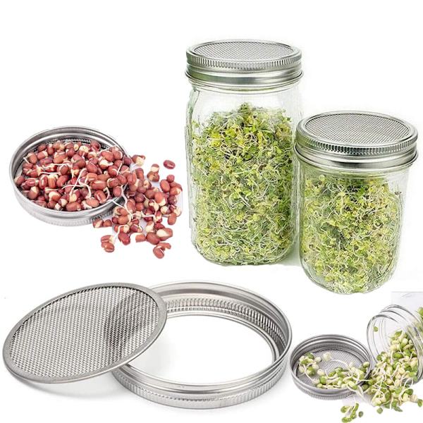 Spiring Jar Lock Kit, 4 st Rostfritt stål Groddar lås