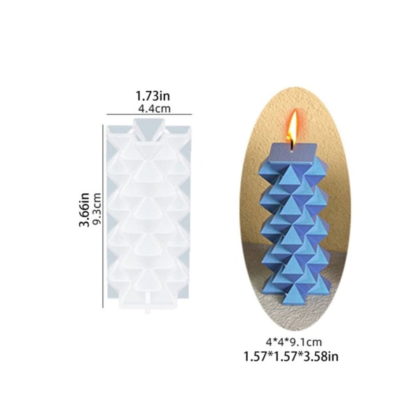 2 molds 3D DIY ljus silikon form form