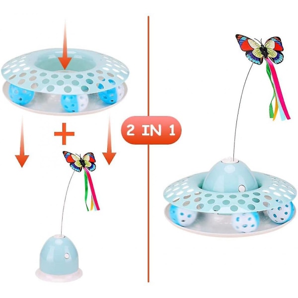 Cat's Funny Automatic Electric Rotating Butterfly & Ball