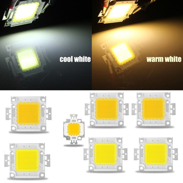 COB LED Chip Lights SMD-lampa 100W 50W 30W 20W 10W strålkastare 20W-Kall vit 50W-Warm White